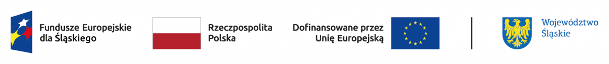 logotypy unijne: fundusze europejskie dla śląskiego woj. śląskie, rzeczpospolita polska
